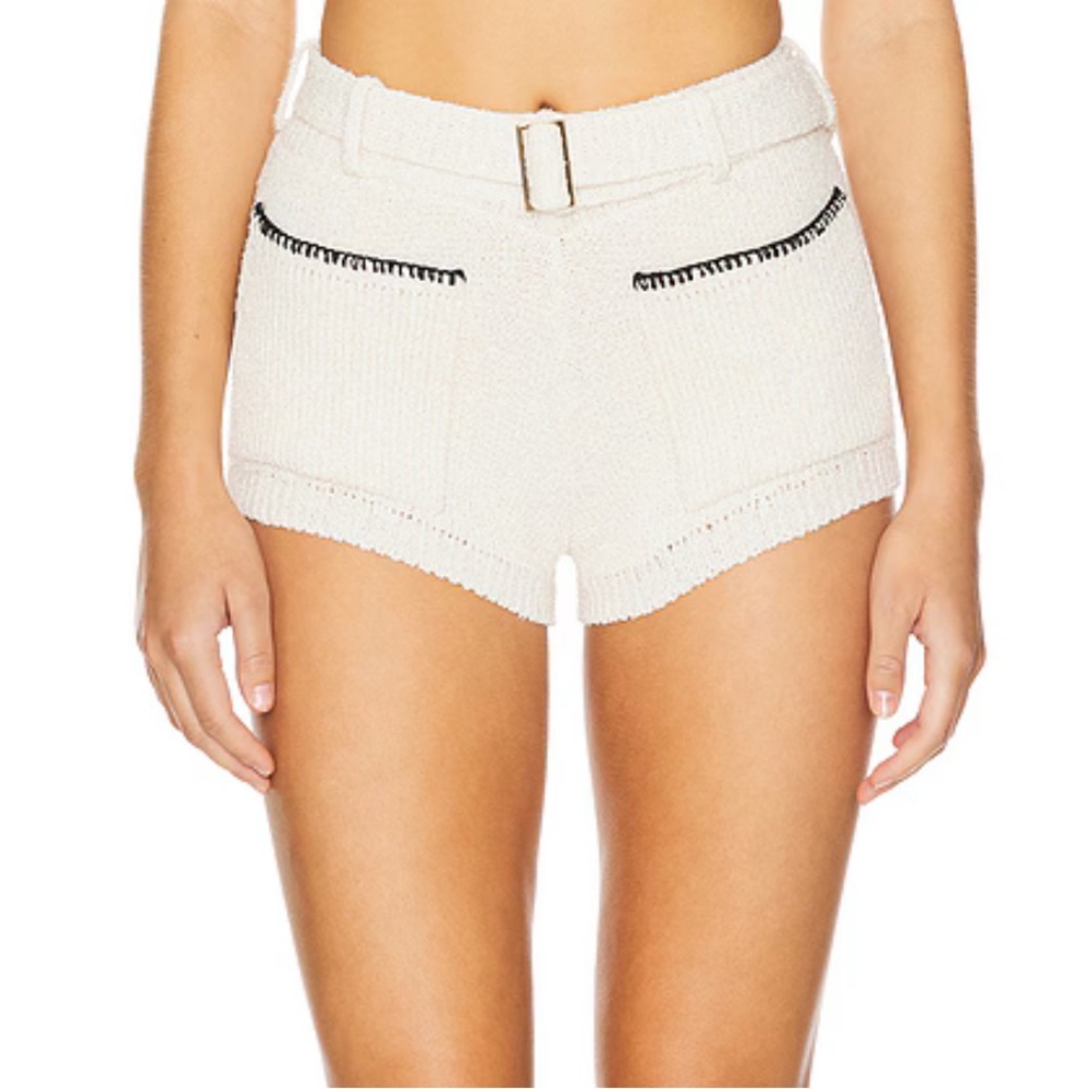 Asta Resort Cara Knitted Short in Champagne Melange & Black